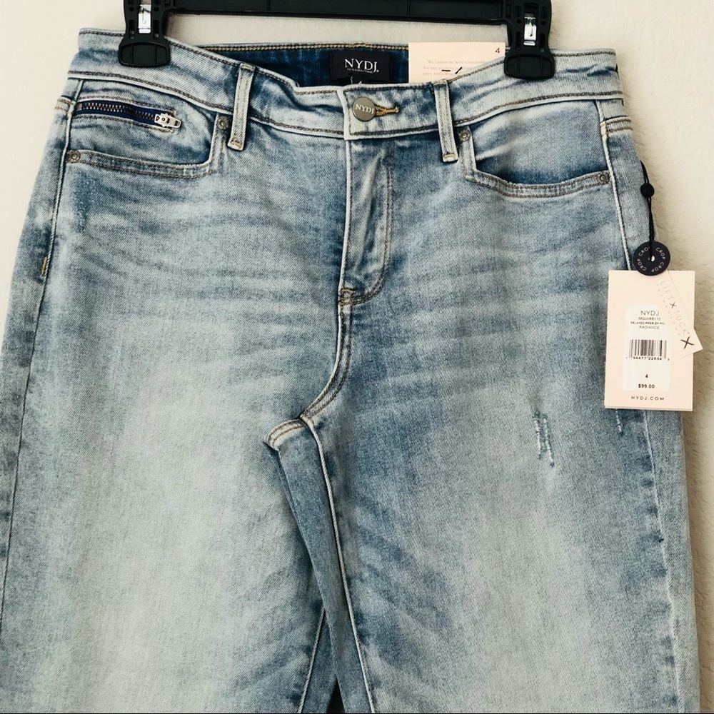 NWT NYDJ Piper Relaxed Crop Straight Leg Jeans in Radiance size 4 - Picture 8 of 16